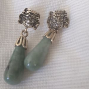 Jade drop earrings